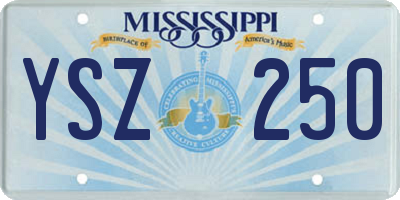 MS license plate YSZ250