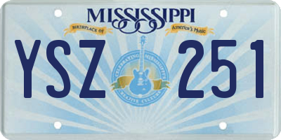 MS license plate YSZ251