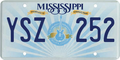MS license plate YSZ252