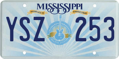 MS license plate YSZ253