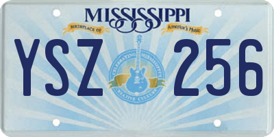MS license plate YSZ256
