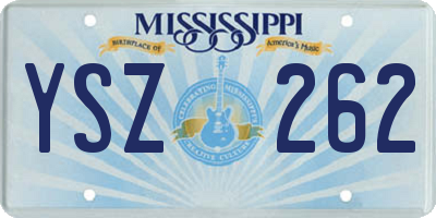 MS license plate YSZ262
