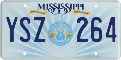 MS license plate YSZ264