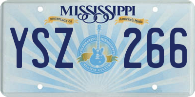 MS license plate YSZ266