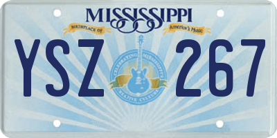 MS license plate YSZ267