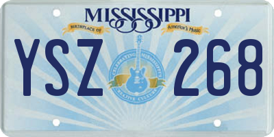 MS license plate YSZ268