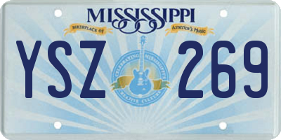 MS license plate YSZ269