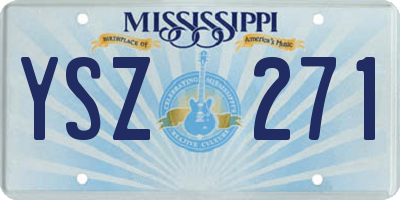 MS license plate YSZ271