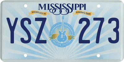 MS license plate YSZ273