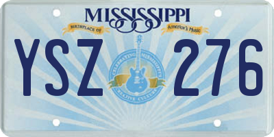 MS license plate YSZ276