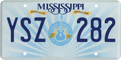 MS license plate YSZ282