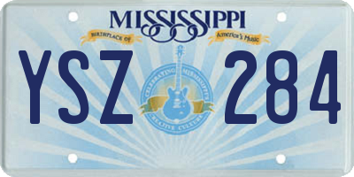 MS license plate YSZ284
