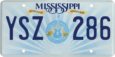 MS license plate YSZ286