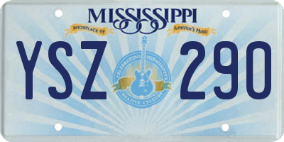 MS license plate YSZ290
