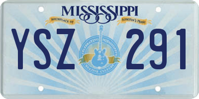 MS license plate YSZ291