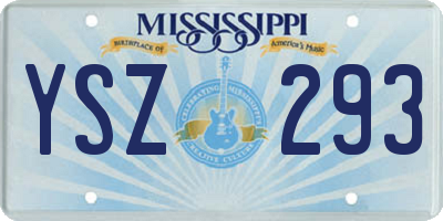 MS license plate YSZ293