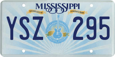 MS license plate YSZ295