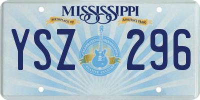 MS license plate YSZ296