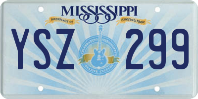 MS license plate YSZ299