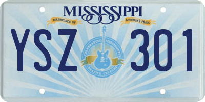 MS license plate YSZ301