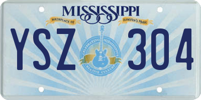 MS license plate YSZ304