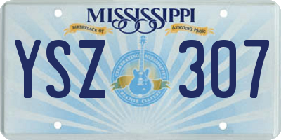 MS license plate YSZ307