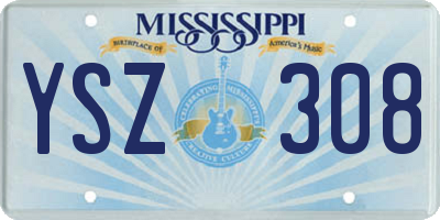 MS license plate YSZ308