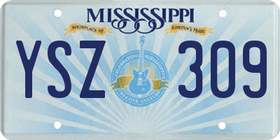 MS license plate YSZ309