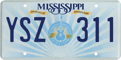 MS license plate YSZ311