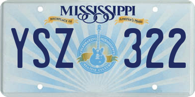 MS license plate YSZ322