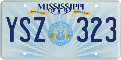 MS license plate YSZ323