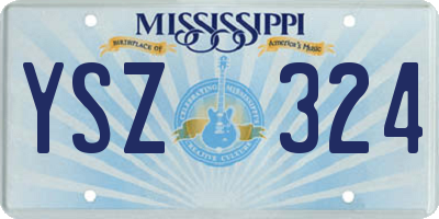 MS license plate YSZ324
