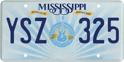 MS license plate YSZ325