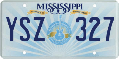 MS license plate YSZ327