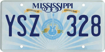 MS license plate YSZ328