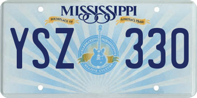 MS license plate YSZ330