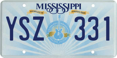 MS license plate YSZ331