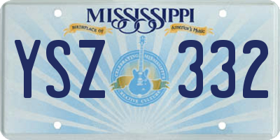 MS license plate YSZ332