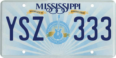 MS license plate YSZ333