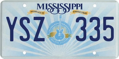 MS license plate YSZ335