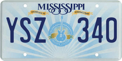 MS license plate YSZ340