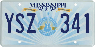 MS license plate YSZ341