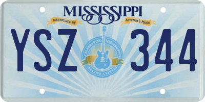 MS license plate YSZ344