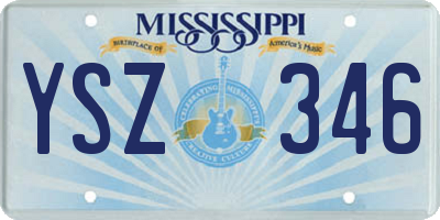 MS license plate YSZ346