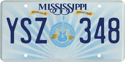 MS license plate YSZ348