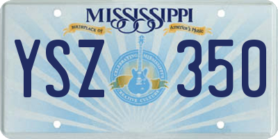 MS license plate YSZ350