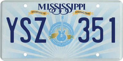 MS license plate YSZ351
