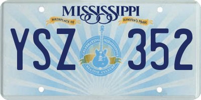 MS license plate YSZ352