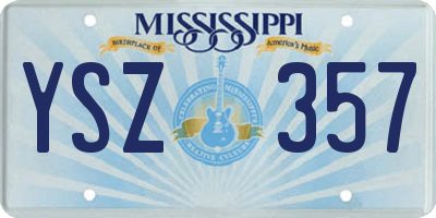 MS license plate YSZ357