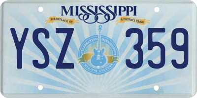 MS license plate YSZ359